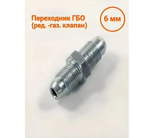 Переходник ГБО (ред. - газ. клапан) 6 мм М10х1